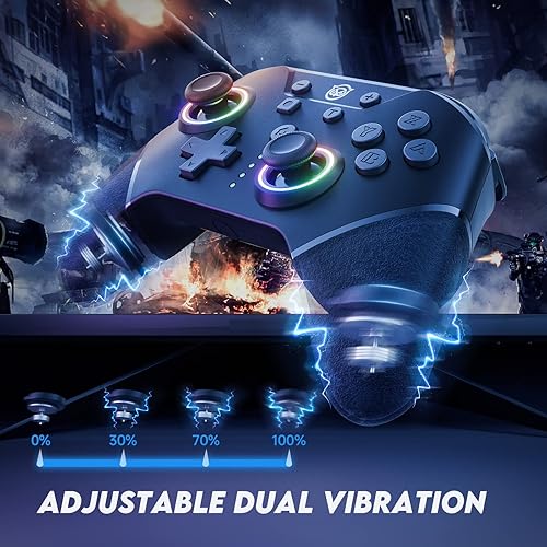 Miniatura 4 de NYXI Chaos swith controller with Hall Joystick, switch pro controller wireless for Nintendo SwitchLiteOLED, Hall Effect Controller with RGB Light,