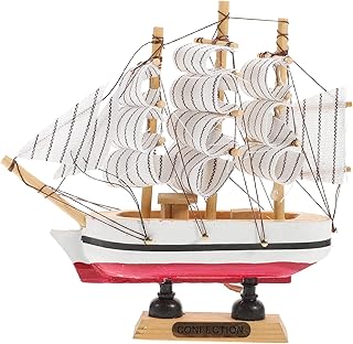 Homoyoyo Model Sailboat Boat Decor Household Decor Wooden Sailboat Ornament Home Decor Ornament Cake Ornament Sailboat Decor Ocean Car Ornament Car Trim Bamboo Toy Birthday Cake