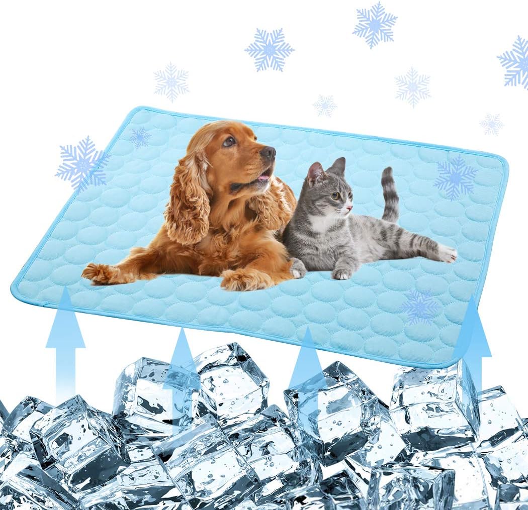 Pet Cooling Mat for Dogs CatsIce Silk Dog Cooling Mats