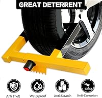 Vista 3 de KAYCENTOP Abrazadera de bloqueo de rueda de seguridad antirrobo para neumáticos de 15.5 pulgadas de ancho de neumático universal para remolques