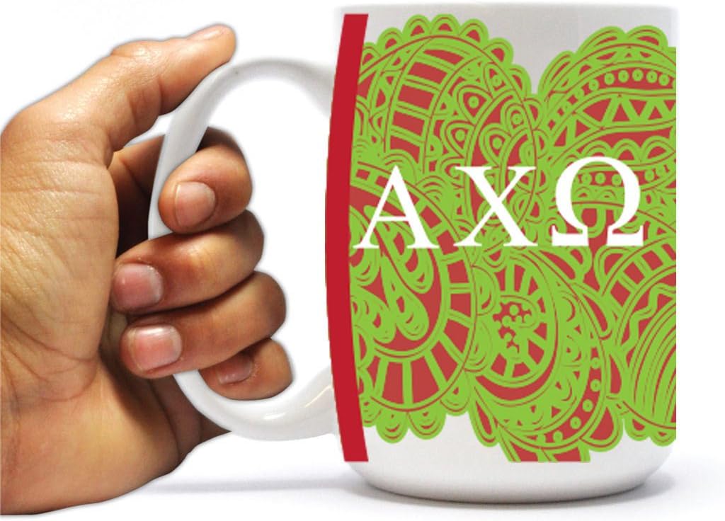 VictoryStore Ceramic Mugs - Alpha Chi Omega Coffee Mug, 15 ounces