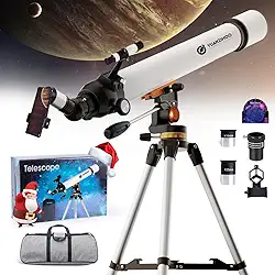 Telescópio 70 mm abertura 700 mm telescópio portátil para adultos iniciantes para ver planetas lunares observando estrelas com tripé adaptador de telefone bolsa de transporte