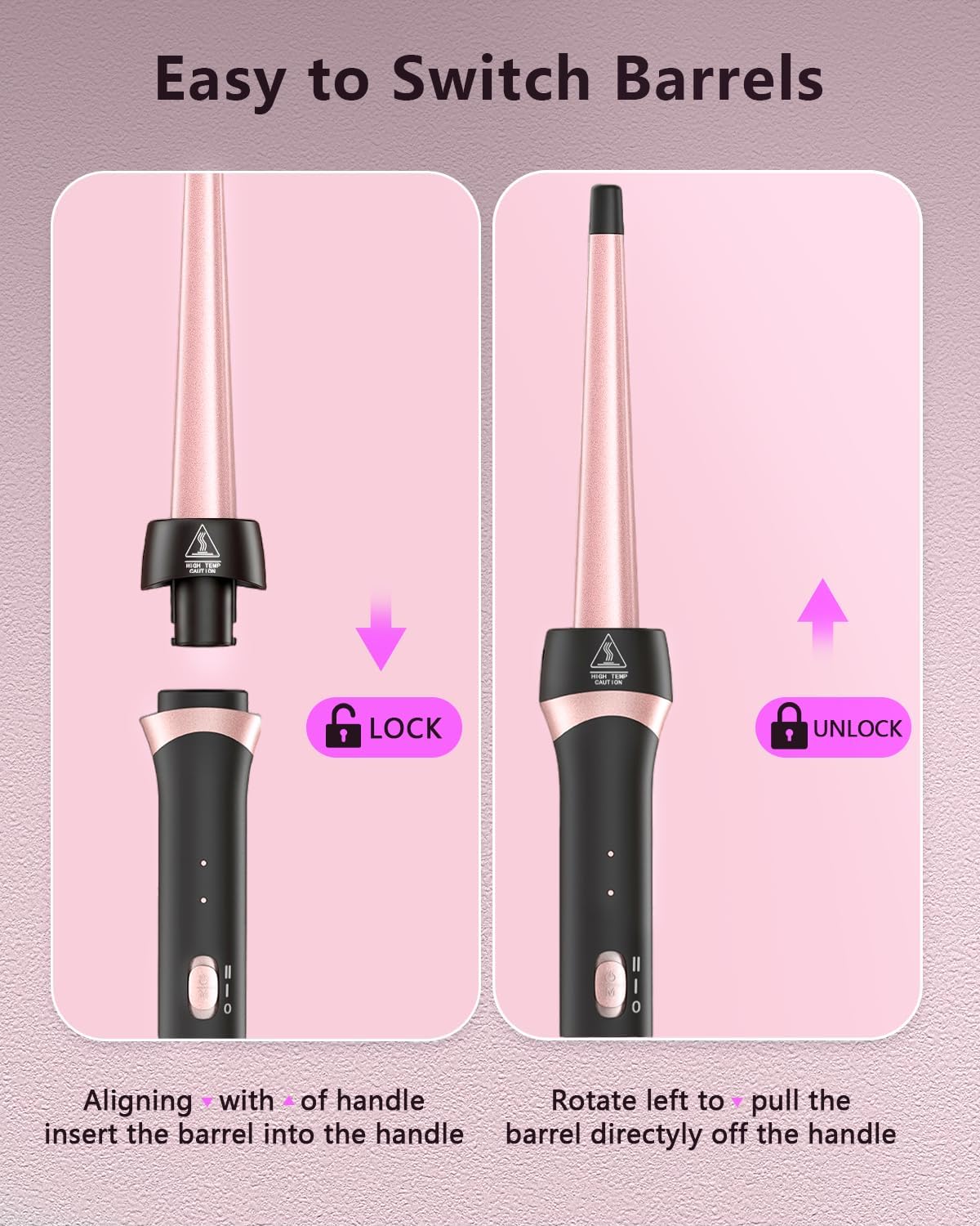 5 in 1 Curling Iron Set,Multi Curling Wand with Flat Iron Hair Straightener and 4 Interchangeable Ceramic Curling Barrels,Gifts for Women, Dual Voltage Hair Curler