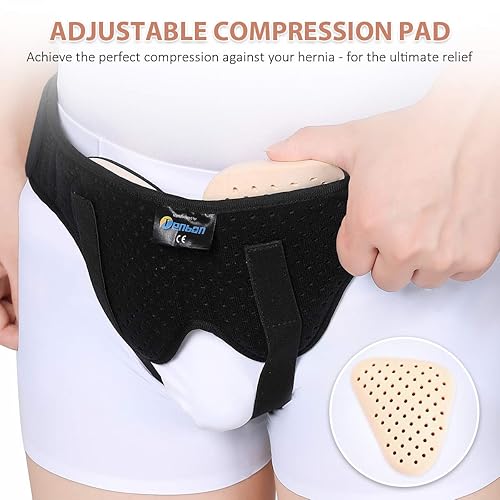 Miniatura 4 de Tenbon Cinturones de hernia para hombres  Soporte de hernia de ingle para hombres y mujeres, guardia de hernia médica para hernia inguinal para