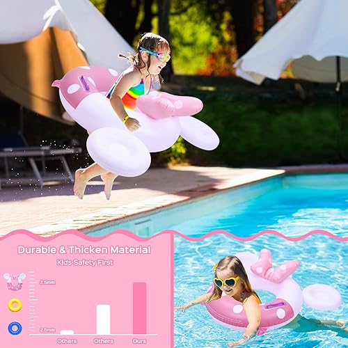 Miniatura 4 de Anillo de natación inflable, lindo dinosaurio sirena, unicornio, ratón, flotadores de piscina, balsa de tubo, bañera de agua, juguetes de fiesta en