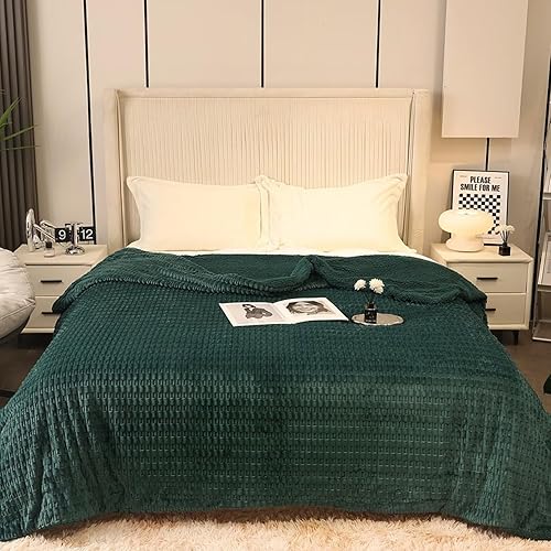 Vista 6 de Manta de forro polar Sherpa para sofá, acogedora, suave y cálida, manta reversible para cama y sofá, manta decorativa de felpa gruesa y mullida