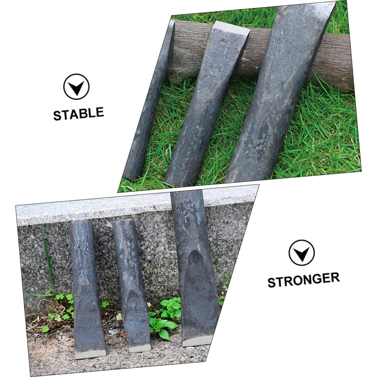 Spaltkeil aus Eisen Schwarz für Holzverarbeitung, Schwer