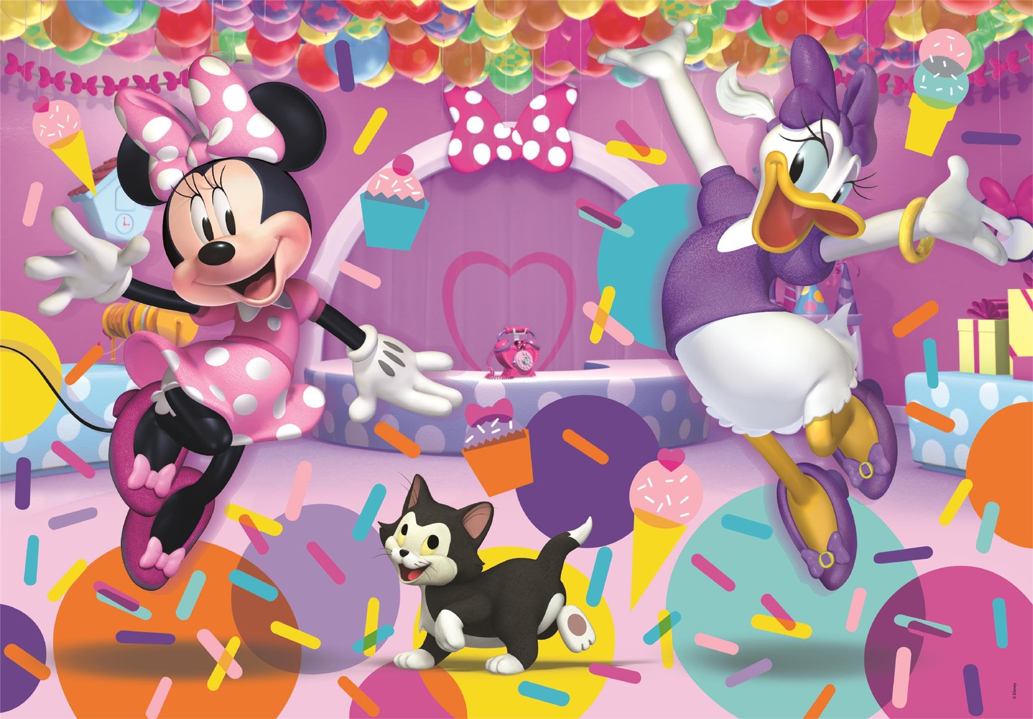 Clementoni - Puzzel voor kinderen 104 delen Supercolor, voor kinderen vanaf 6 jaar, afbeelding met figuren uit de wereld Disney Mickey and Friends, cadeau-idee, Made in Italy, 38 x 27 cm, 25053