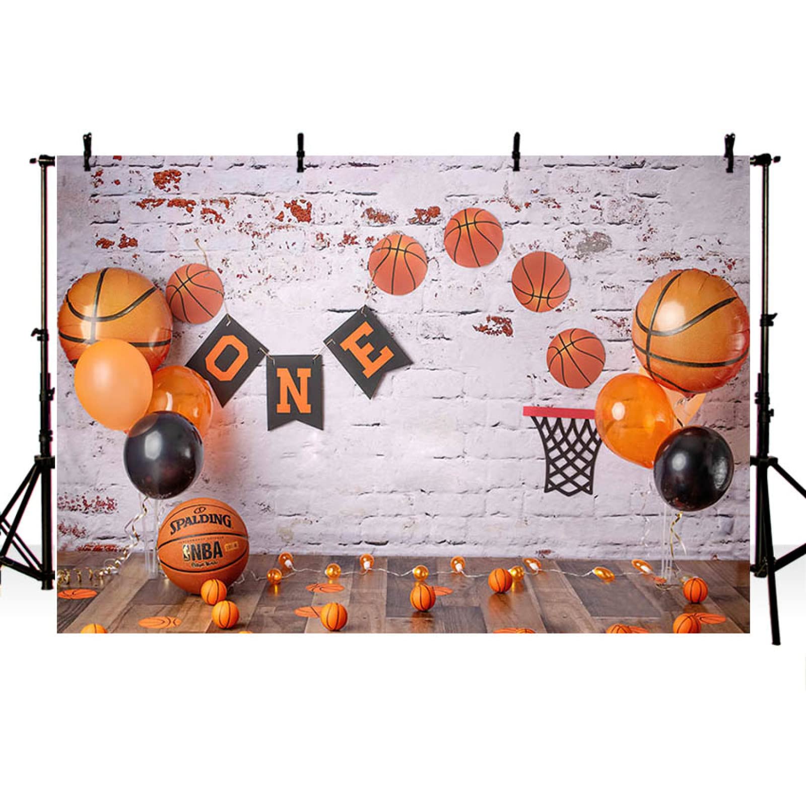 Sfondo Compleanno Basket 1.5x0.9m - Decorazione Party Per Bambini - Vinile Resistente Per Foto E Video - Foto 11
