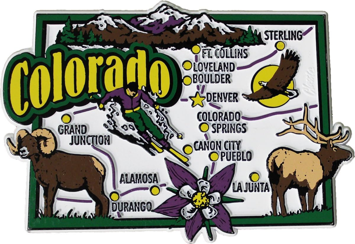 Colorado State Outline Refrigerator Magnet