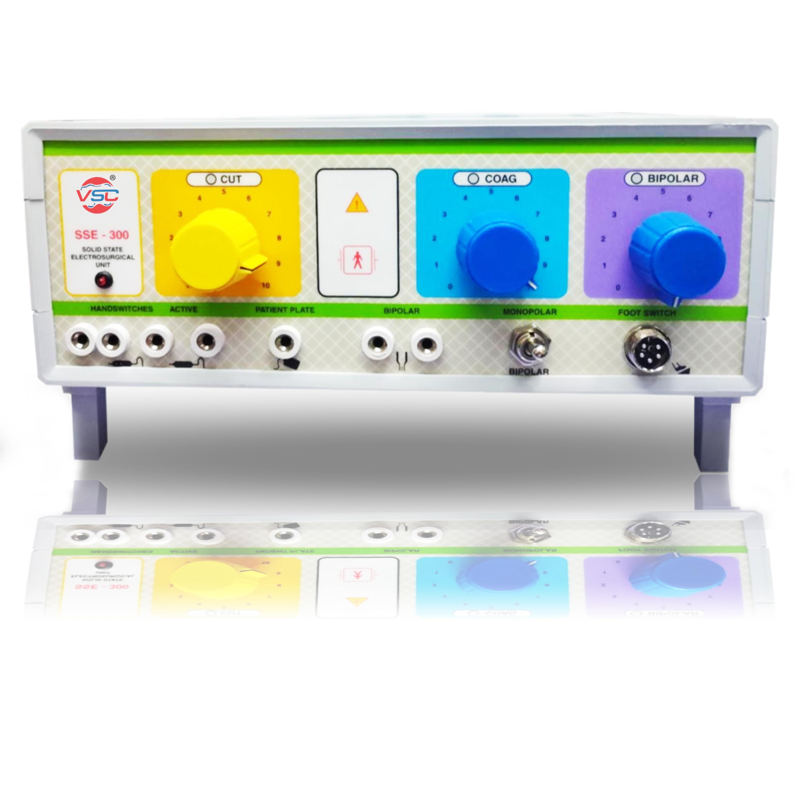 VSC Cautery Machine 300W Electrosurgical Generator Analog Model RF Monopolar & Bipolar Modes Diathermy Machine Electrosurgery Electrocautery Unit Set Qty.1