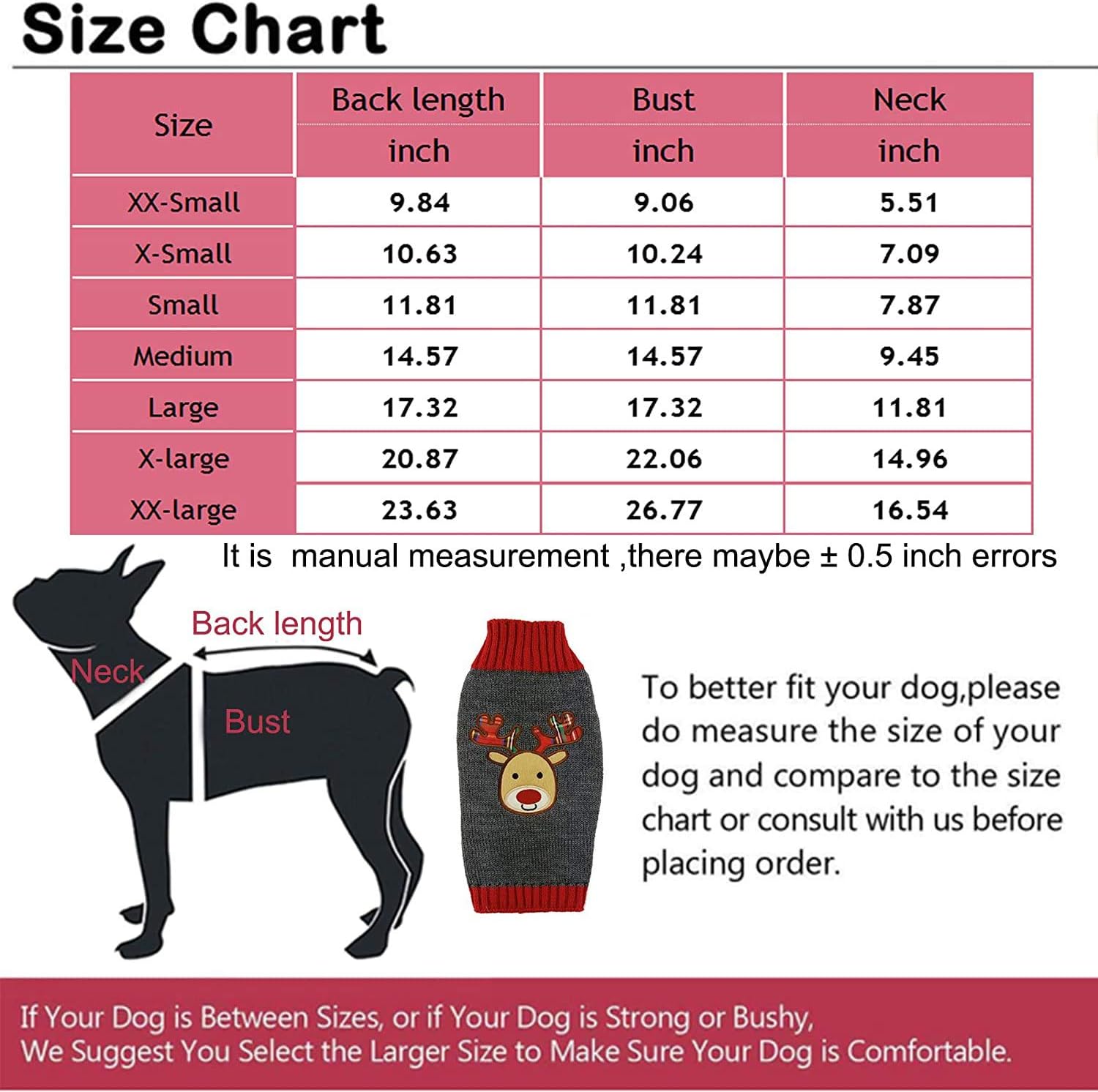 PETCARE Christmas Pet Dog Sweater Holiday Classic ugly Apparel Jumper For Small Medium Dogs,Cartoon Winter Warm Puppy Cat Dog Clothes Knitwear - Image 3