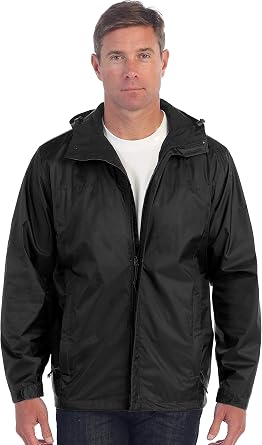 Gioberti Mens Waterproof Rain Jacket With Mesh Lining and Carrying Bag