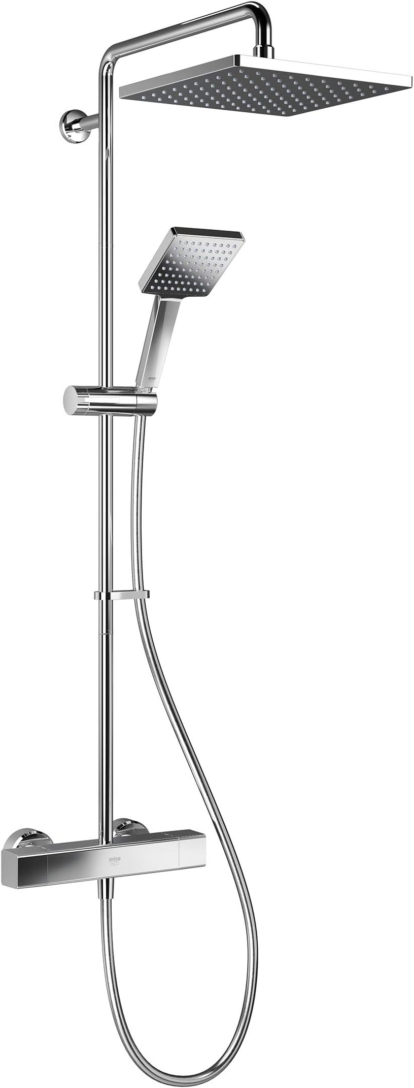 Showers Honesty Dual Mixer Shower ERD Square Bar Valve Mixer Shower Chrome 1.1901.002