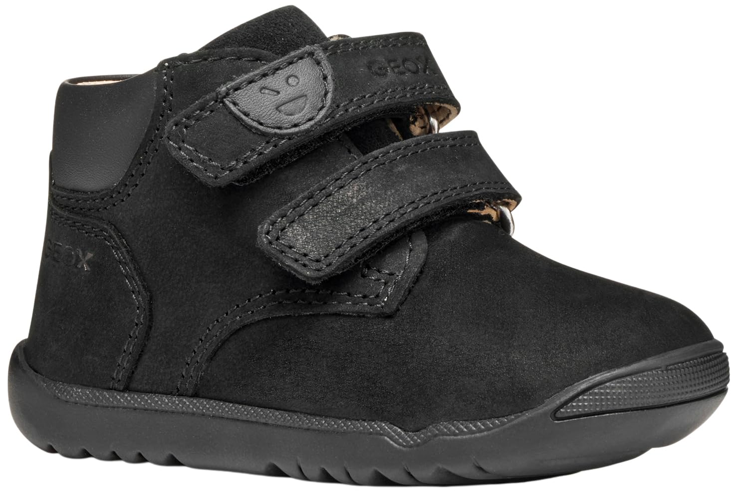 Geox B MACCHIA BOY First Walker Shoe, Black, 7.5 UK Child