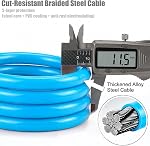 Bike Lock, 5 Digit Combination Bike Cable Lock,4ft Resettable Bicycle Lock | 5-digit combination, keyless operation, waterproof , easy to install. Perfect for bicycles, electric bikes and scooters.