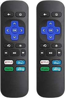 【Pack of 2】 Remote Control Only for Roku Express, for Roku Premiere, for Roku Box, for Roku Player, for Roku 1 2 3 4 -【NOT for Stick or TV】