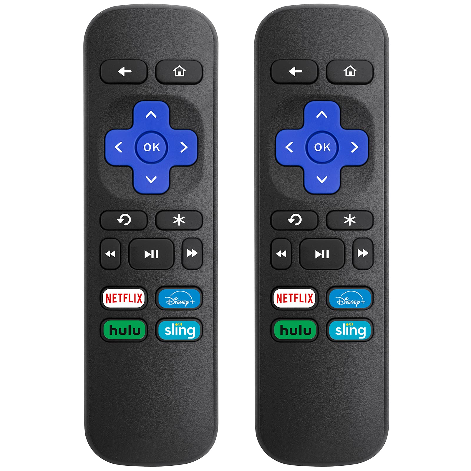 【Pack of 2】 Remote Control Only for Roku Express, for Roku Premiere, for Roku Box, for Roku Player, for Roku 1 2 3 4 -【NOT for Stick or TV】