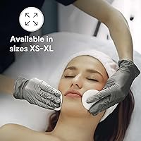 Vista 6 de WECARE Guantes desechables de nitrilo cromados, sin polvo ni látex, no estériles, aptos para alimentos