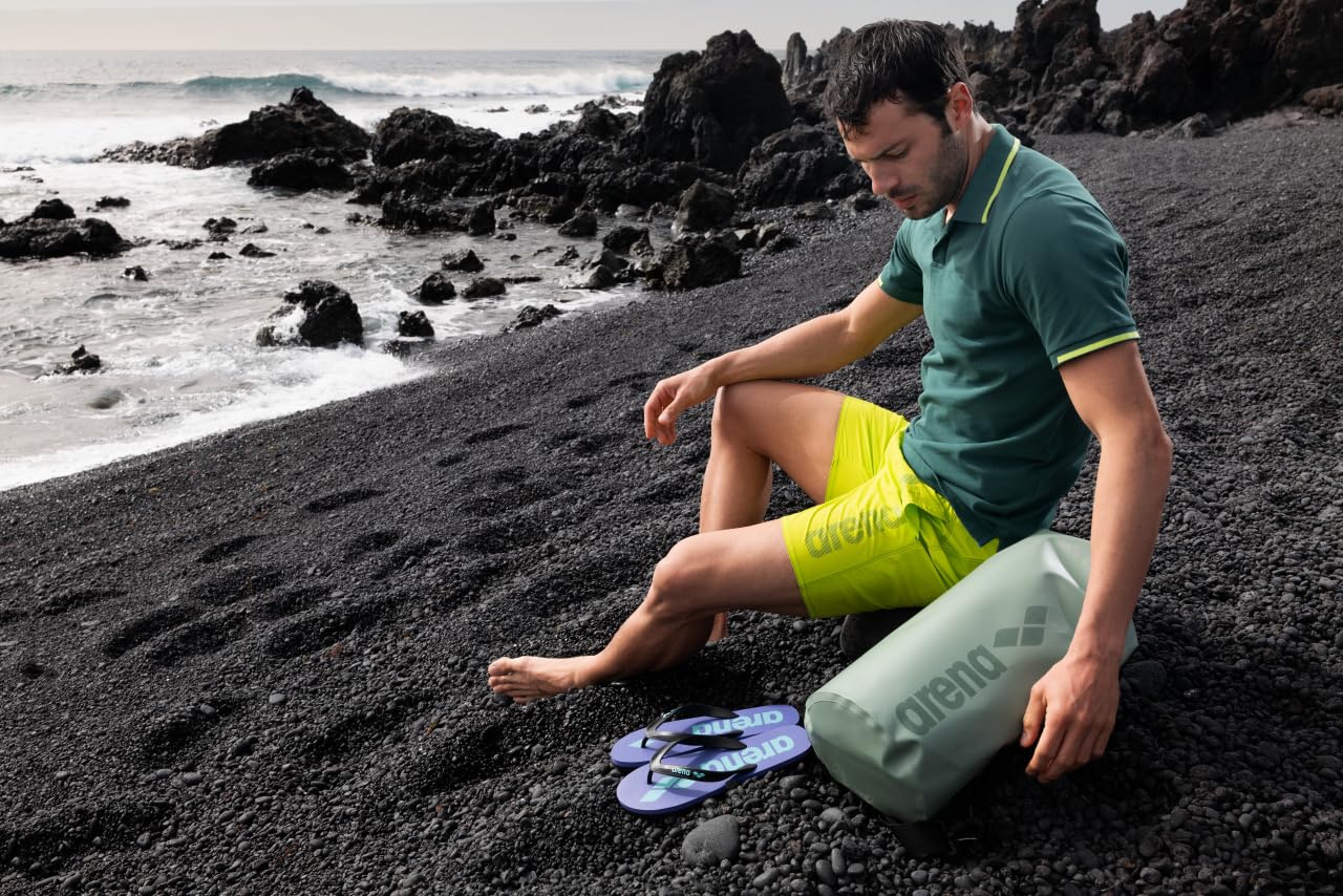 Arena Sac à Dos Unisexe pour Adulte avec Grand Logo - Sac à Dos imperméable à roulettes pour Plage, Piscine, activités de Plein air, Sac de Rangement Sec, 15 litres, Vert Sauge/mangrovia, Vert