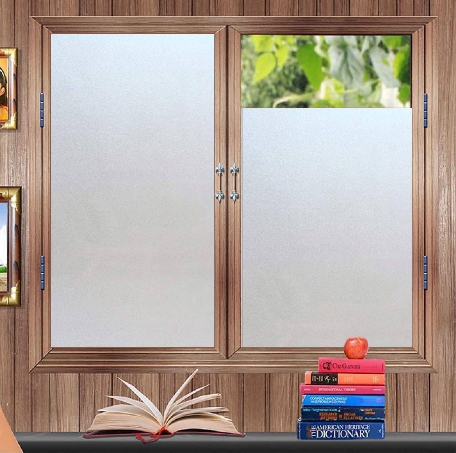HOME13โข Window Privacy Film Frosted Glass Window Clings for Privacy Non-Adhesive Anti UV Static Cling for Home Shower and Office (12 X 110 INCH)