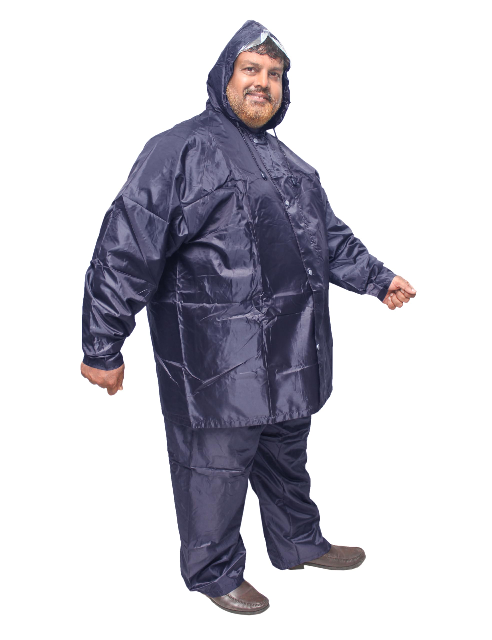 goodluck 100% waterproof Raincoat Big Size/Rainsuit/Rainwear for mens, sturdy, reusable, suited for plus size-picture-18