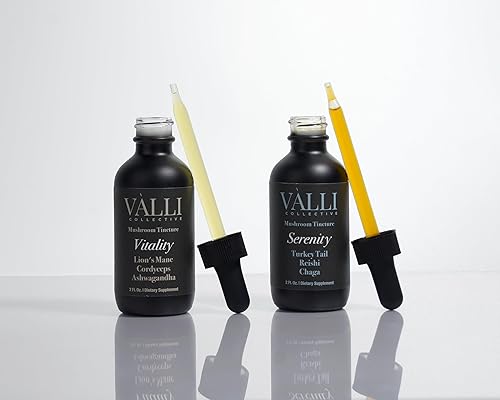 Miniatura 6 de Vitality Tintura de hongos  Elixir adaptogénico diario  Melena de león, Cordyceps, Ashwagandha  Extracto dual  2 onzas