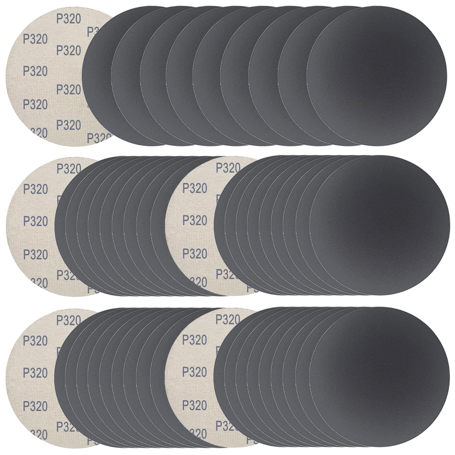 6" Wet Dry Sanding Discs - 50 Pcs Mixed Grits -20