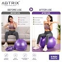 ABTRIX WITH AB Mini Exercise Ball 9 Inch (23cm) – Small Soft Pilates Ball for Yoga, Core & Ab Workouts – Anti-Burst Non-Slip Fitness Ball with Inflatable Straw for Home Therapy & Barre – Purple gallery image