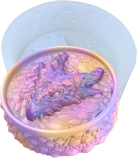 Dragon Head 3D Soap Making Silicone Mold for Epoxy Resin, Fondant Sugar Craft, Cake Topper Decorating, Polymer Clay, Plaster