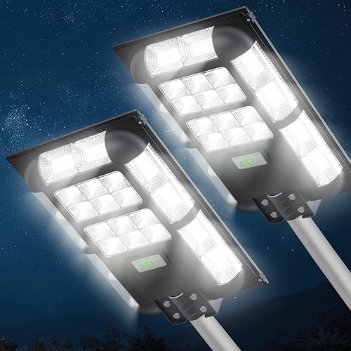 Luces solares de calle de 1000 W para exteriores, impermeables, 80000 LM, luces solares de estacionamiento, 6500 K 240 , luces de resistencia de