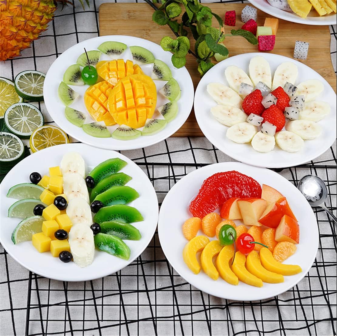 Zzooi Artificial Assorted Fruit Slices with Plate Display Props - Fake Fruit Platter for Shop Showcase Decor