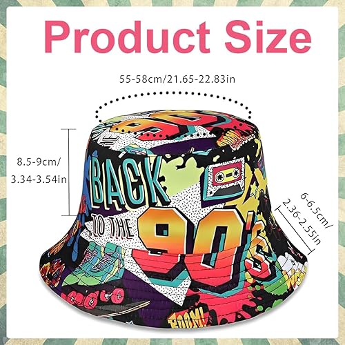 Miniatura 2 de Sombrero de pescador retro para hombres y mujeres, estilo de los años 80 y 90, sombrero de pescador para uso al aire libre y casual