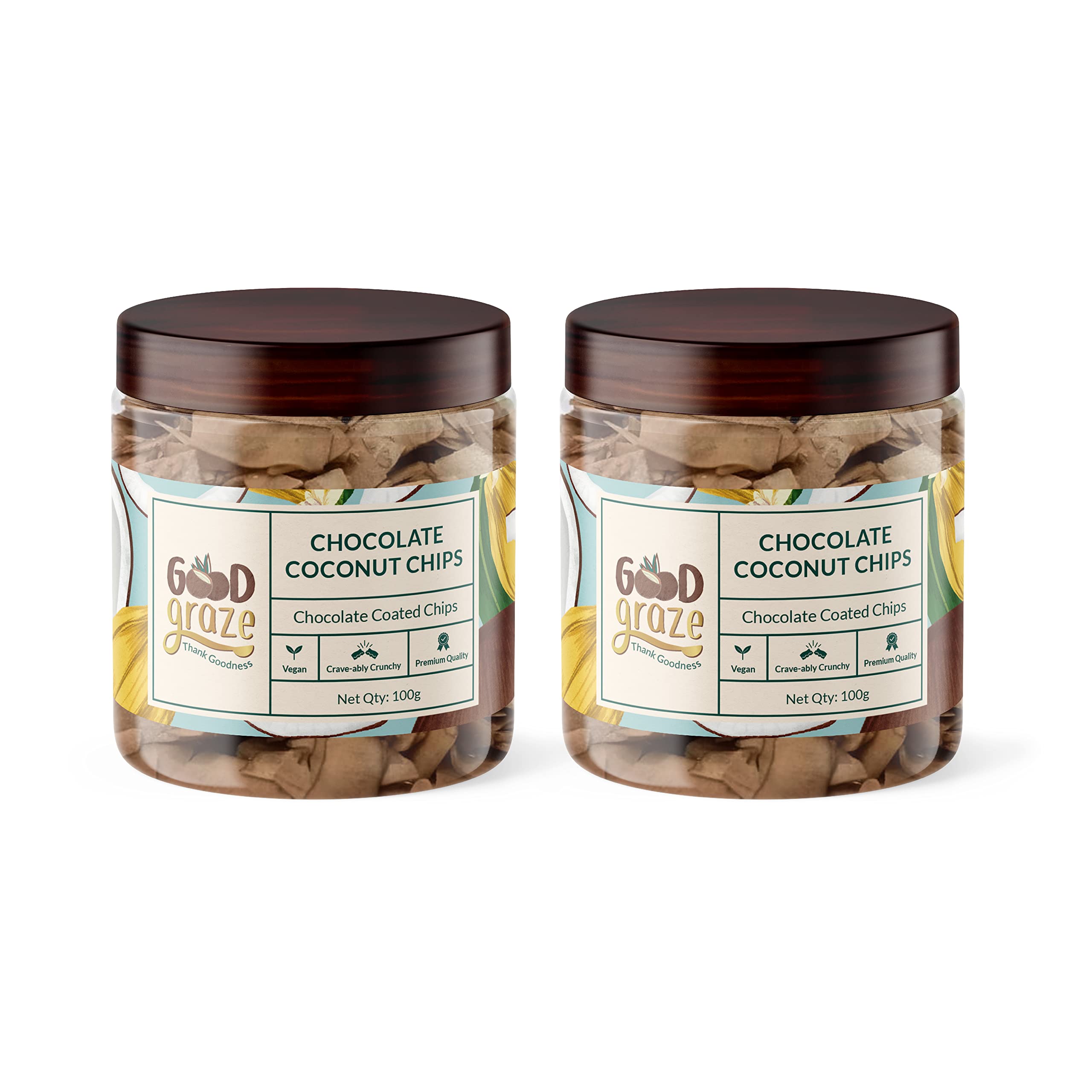 Good Graze Chocolate Coconut Chips | Pack of 2-100g each | Not Fried, No Maida | Healthy Snacks for Adults, Kids, School Tiffin, Travel-Friendly | No Oil | No Preservatives or Additives (B0BT7QFLD7) Amazon Price History, Amazon Price Tracker