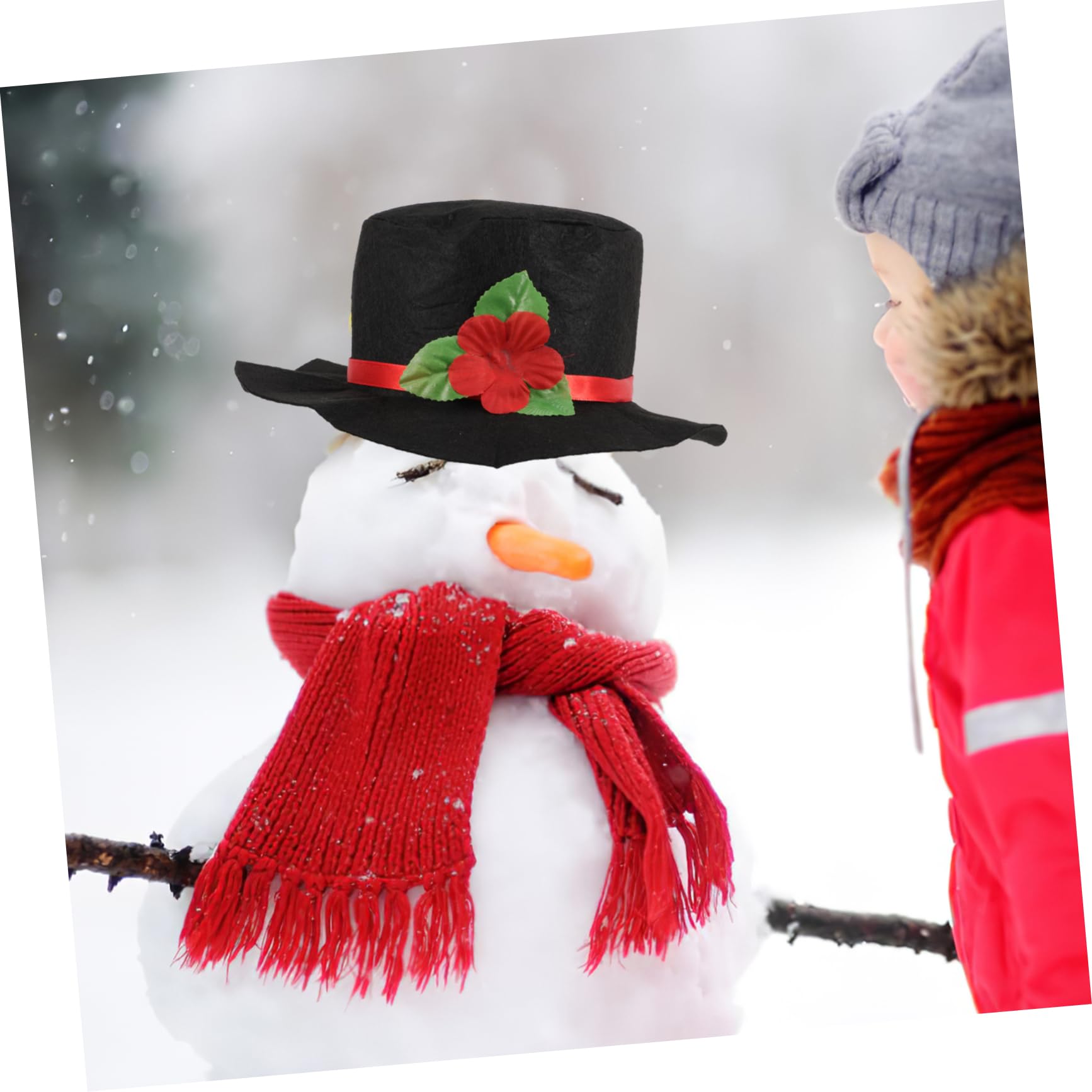 PRETYZOOM 2 Set di Accessori Decorativi per Pupazzo di Neve Natalizio per Vestire Il Pupazzo di Neve E per Ledilizia Esterna