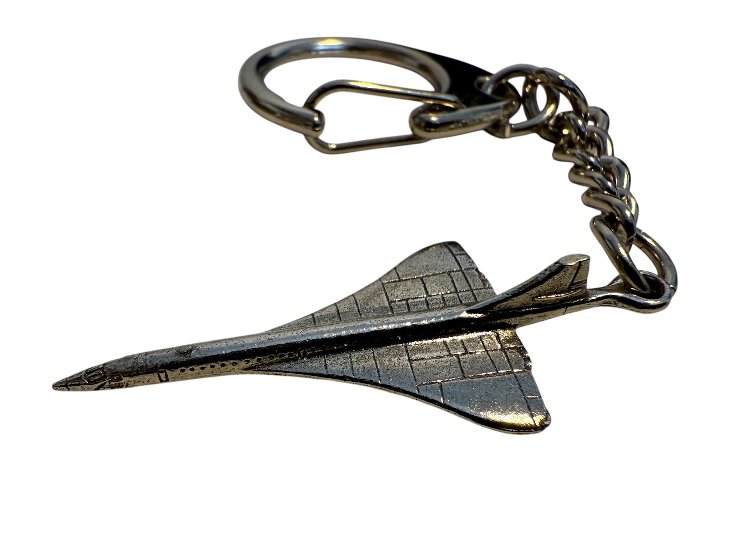 Westair Concorde Aircraft Pewter Keyring, Silver Finish