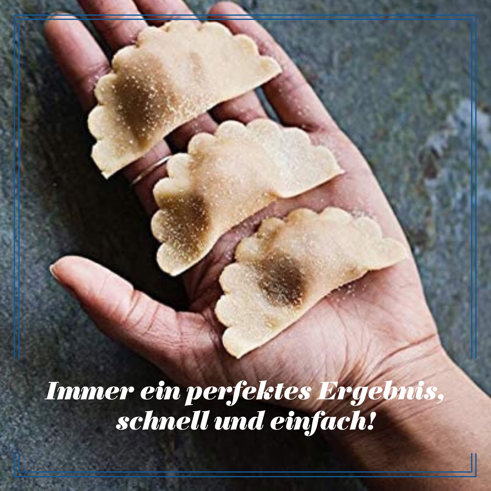 La Gondola Ravioli-Stempel - Halbmond-Form 90mm | Italienisches Pasta-Werkzeug für Zuhause, gewerbliche Küche | Messing & Naturholz | Einfach zu verwenden | Tortelli Ravioli Ausstecher Made in Italy