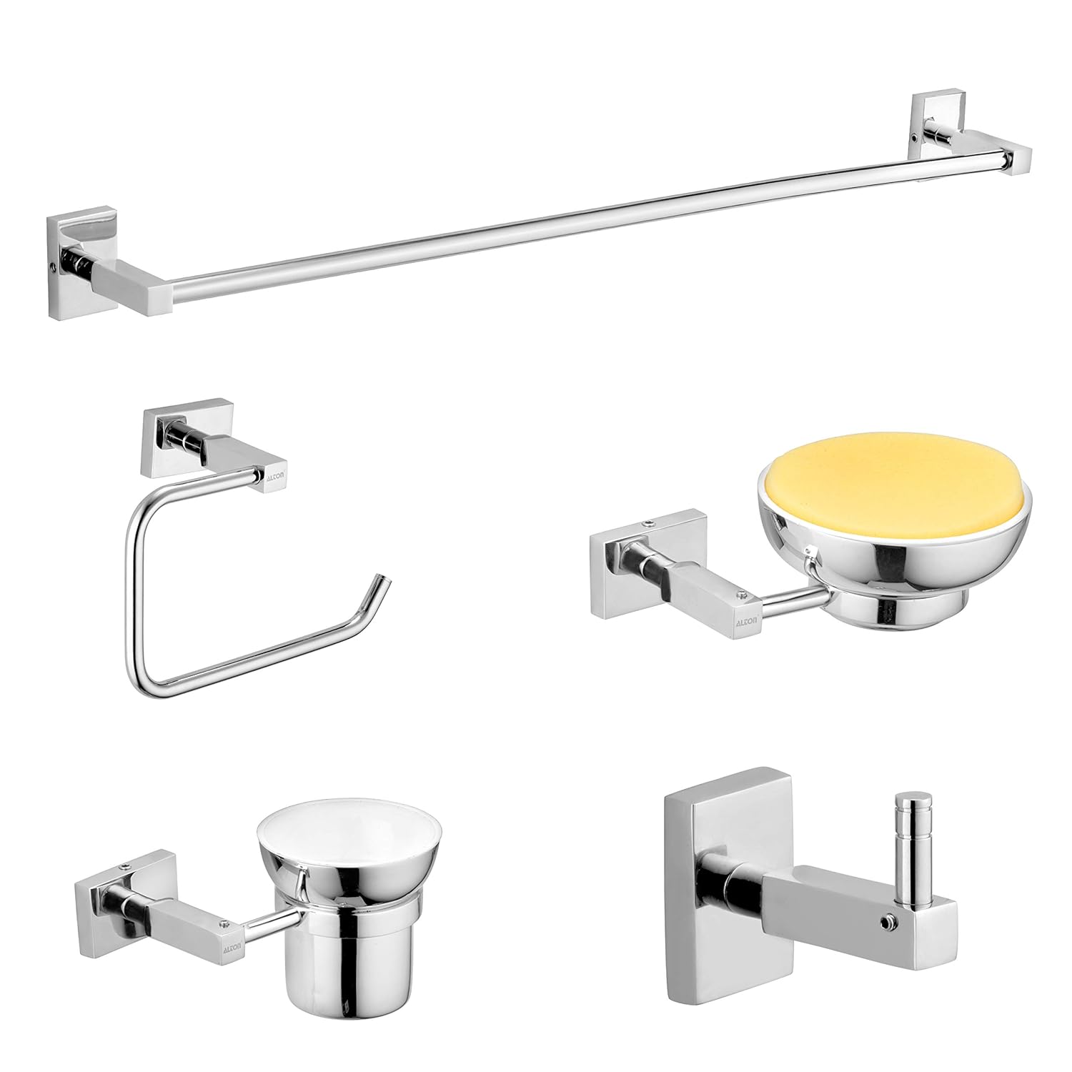 ALTON ARD13271 Brass, 5Piece Bathroom Accessories Set, Chrome (Towel