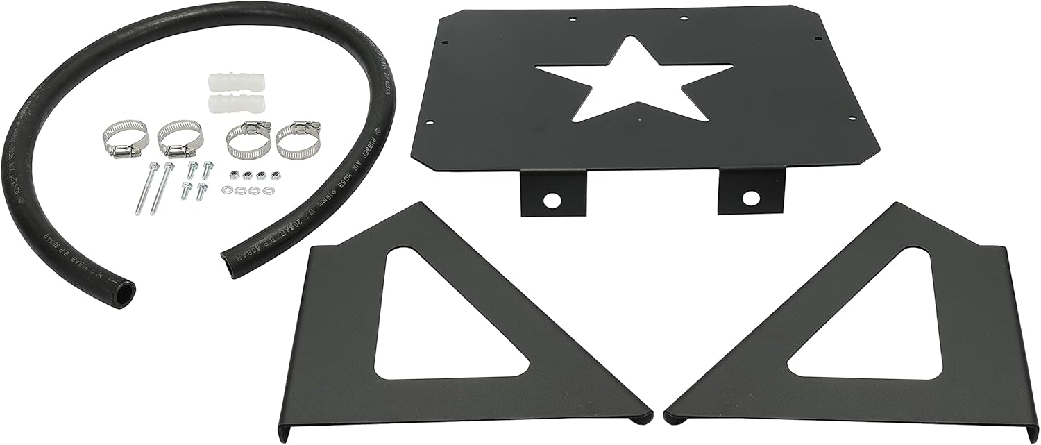 ALMULOO Radiator Relocation Kit Compatible with Polaris Sportsman 400 HO 450 500 570 Steel Black