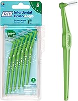 Vista 7 de TePe Cepillo Interdental en Ángulo, Cepillo Dental Angular para Limpieza de Dientes, Paquete de 6, 0.44 mm, Espacios Extra Pequeños/Pequeños, Rosa