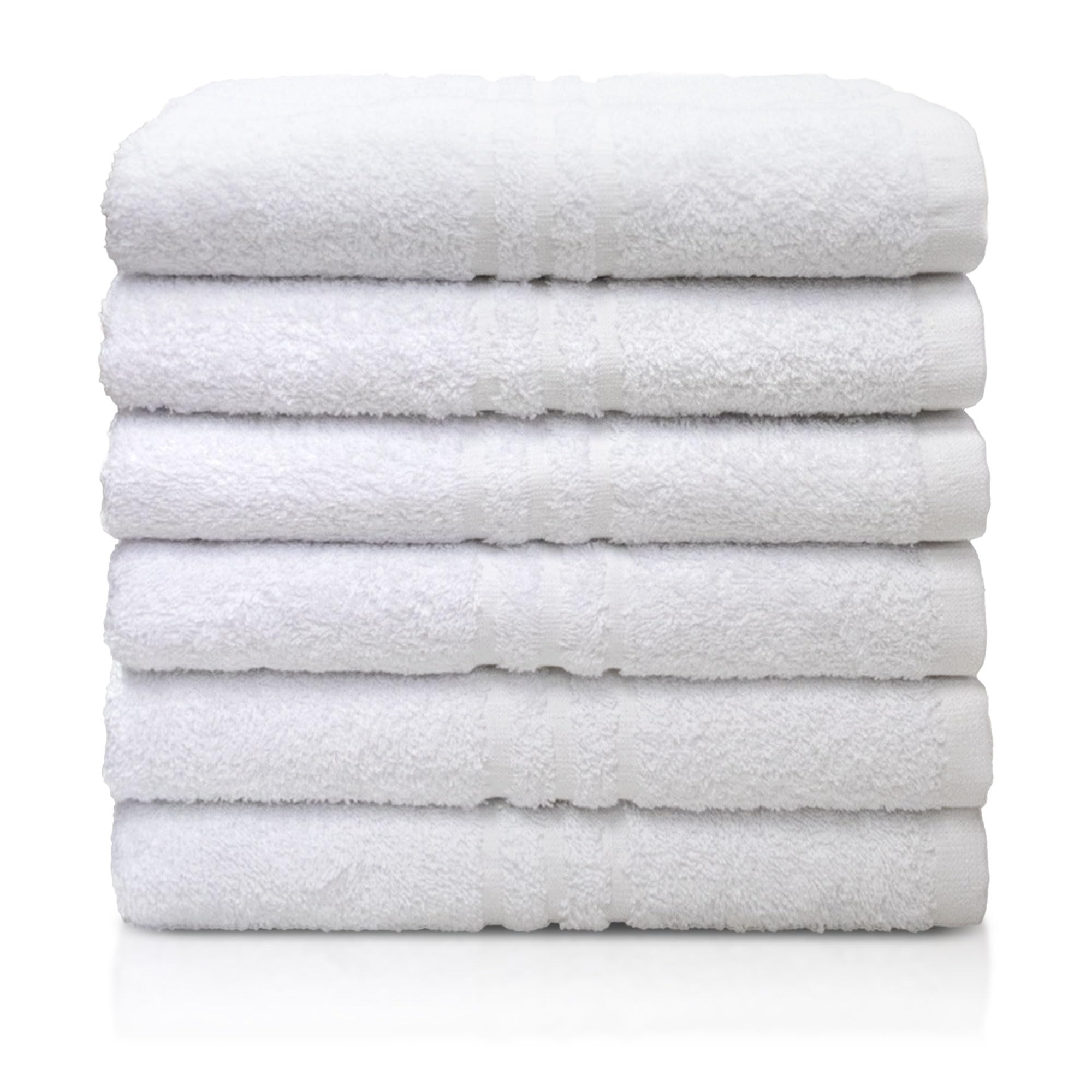 6846 - Juego de 6 toallas de baño de rizo Hotellerie de algodón, 55 x 105 cm
