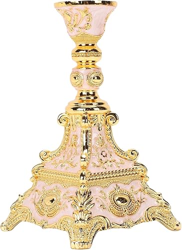 Zerodis Table Centerpiece Elegant Candle Stick Holder Zinc Alloy Rustic Table Centerpiece for for Wedding Christmas Tabletop Display Household Goods