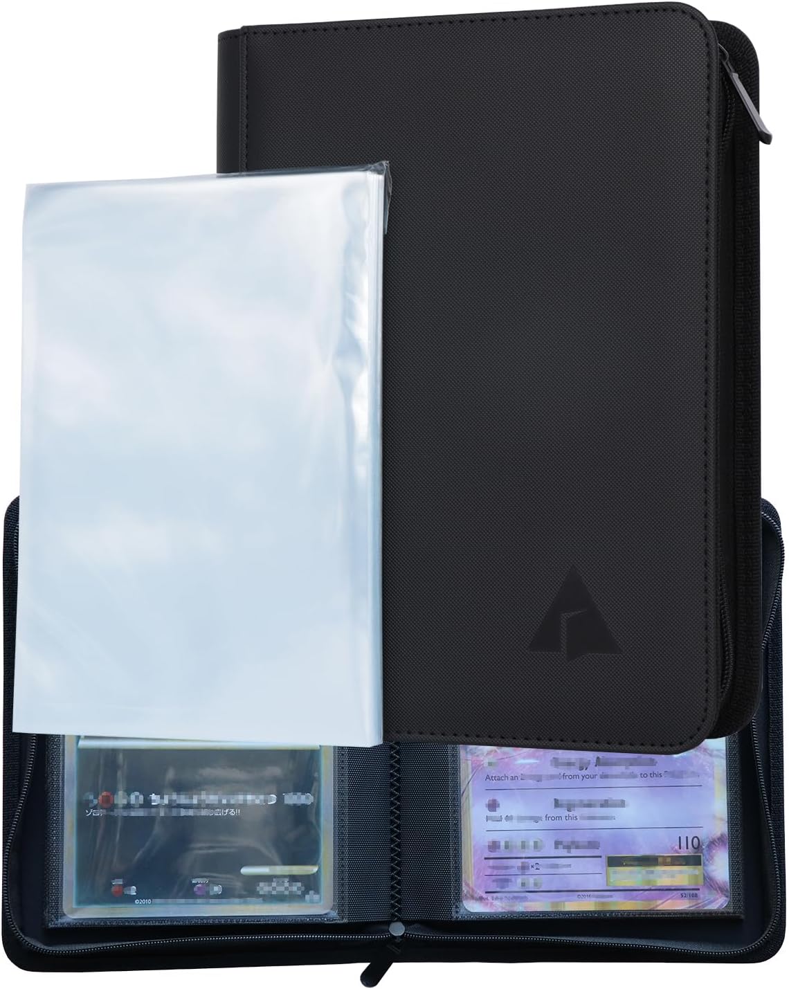 Rayvol Jumbo Card Binder - L Size, Fits 80 Jumbo Cards - Includes 80 L Penny Sleeves, Ringless Binder for Oversized Cards 5.4 * 7.4 Inch