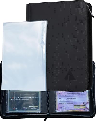 Miniatura 1 de Rayvol Carpeta de tarjetas jumbo tamaño XL, se adapta a 80 tarjetas jumbo XL, incluye 80 fundas de centavo XL, carpeta de tarjetas jumbo sin anillo