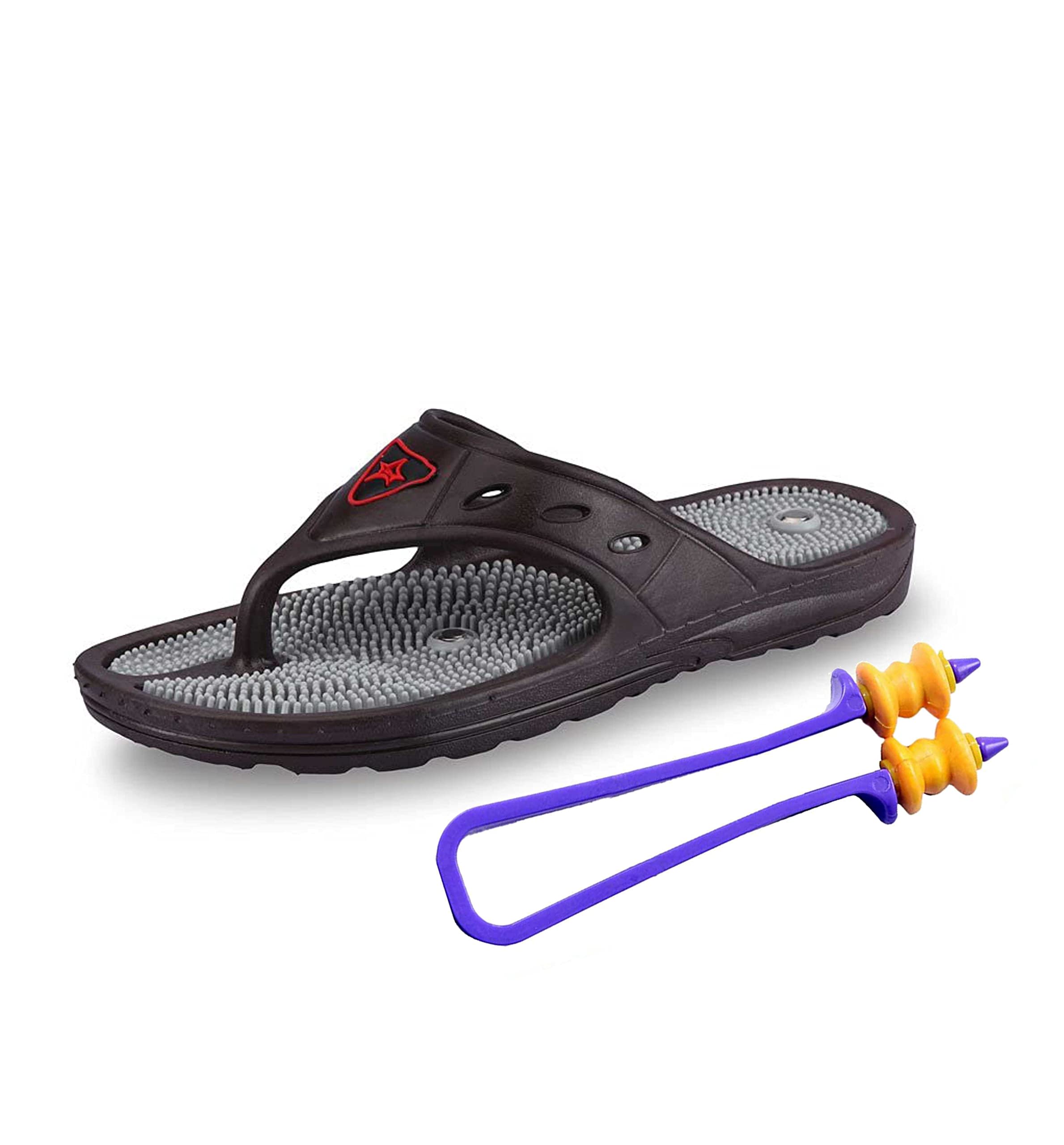 EKIN Acupressure slipper acupressure sole with magnetic power flip flops acupressure foot feet massager slippers for men women children chappal blood circulation body massager _Brown_8 (B0CW9F4L2B) Amazon Price History, Amazon Price Tracker