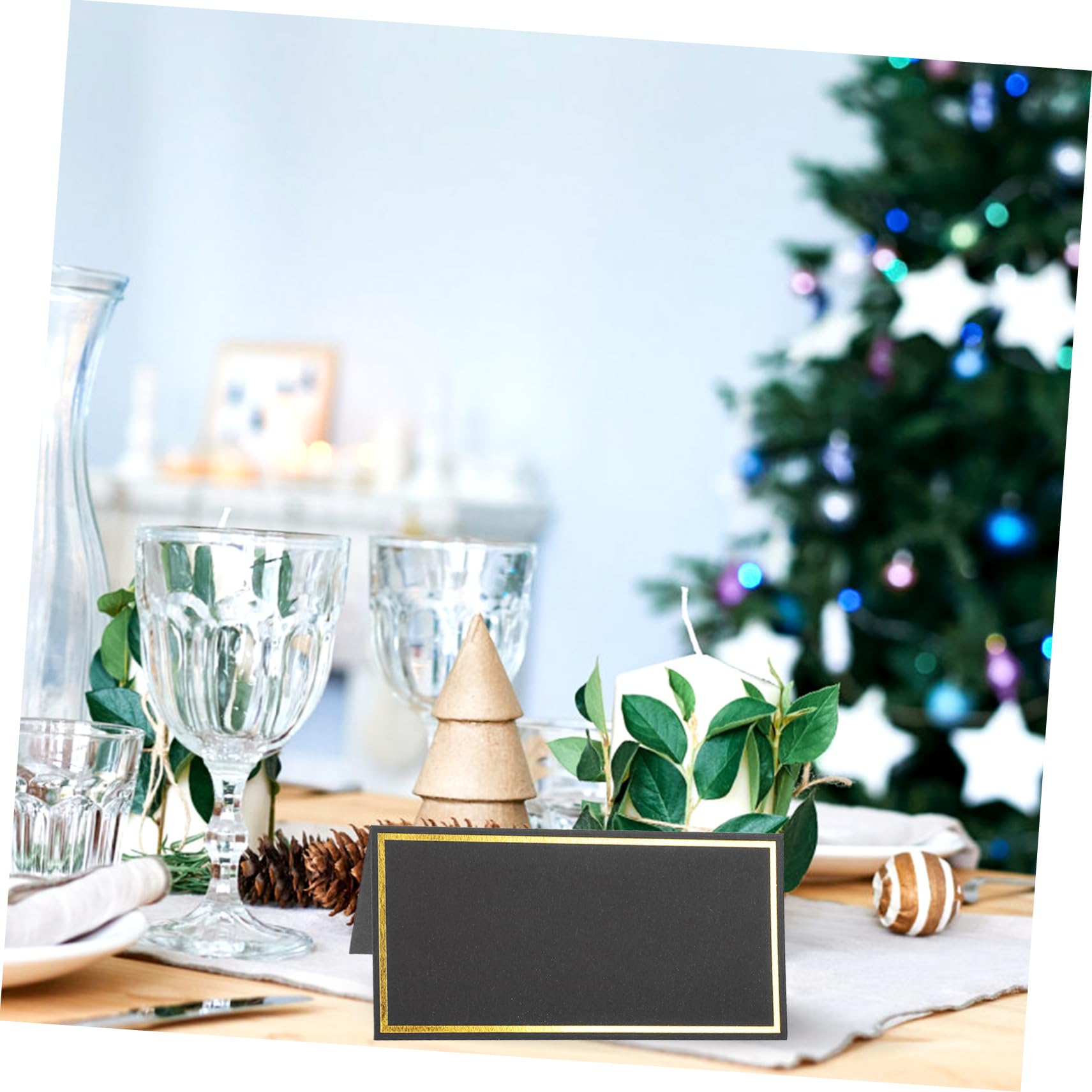 STOBOK 150stücke Elegante Platzkarten Mit Goldfolienprägung Für Hochzeiten Feste Und Bankette Blanko Tischkarten Für Gäste Mit Stilvollem Design Für Personalisierte Namensschilder