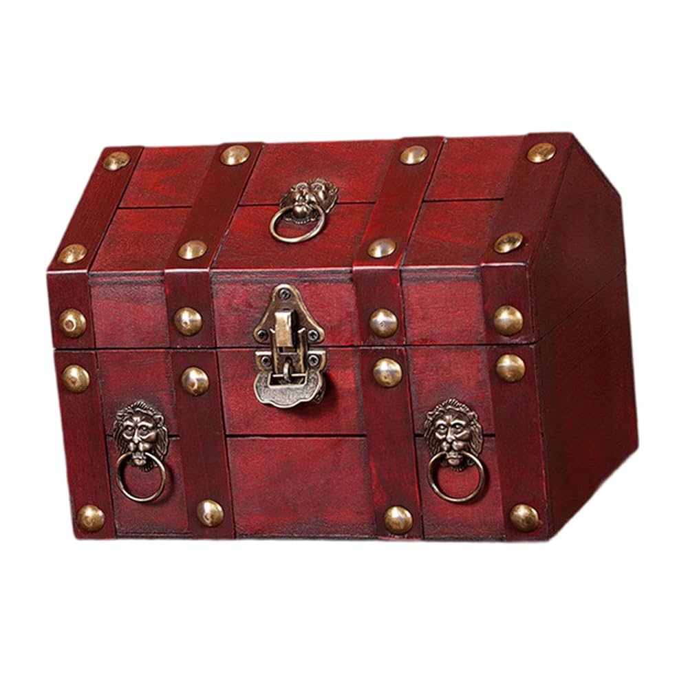 Amazon.co.jp: Besga 鍵と鍵穴付き宝箱ジュエリーボックス