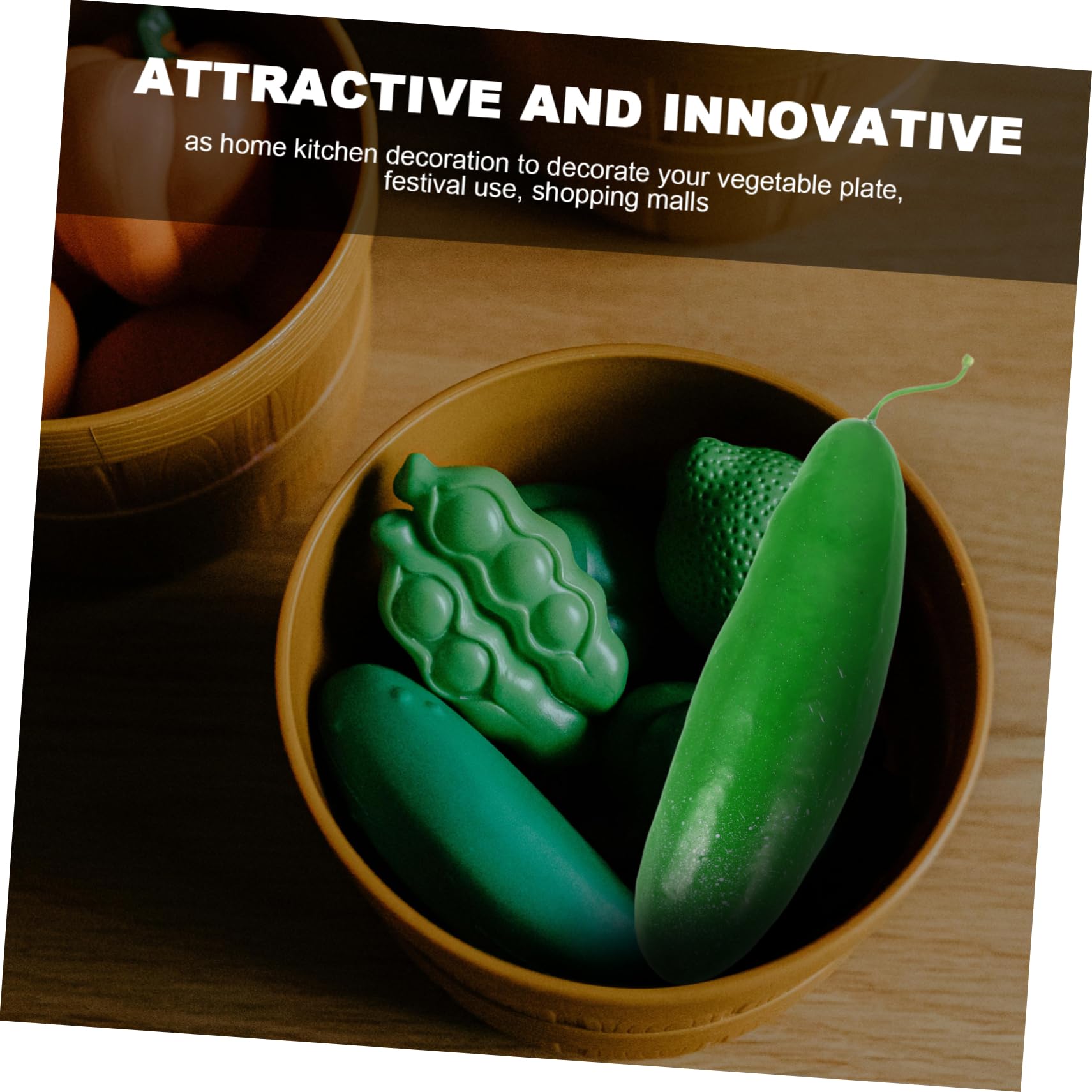 PartyKindom 2x Künstliche Gurken | Realistische Gemüse-Deko | Für Küche, Fotografie & Spielzeug