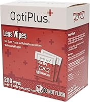 Vista 1 de OptiPlus Toallitas de limpieza prehumedecidas para lentes, teléfonos inteligentes, lentes ópticas, gafas y pantalla de reloj, secado rápido y sin