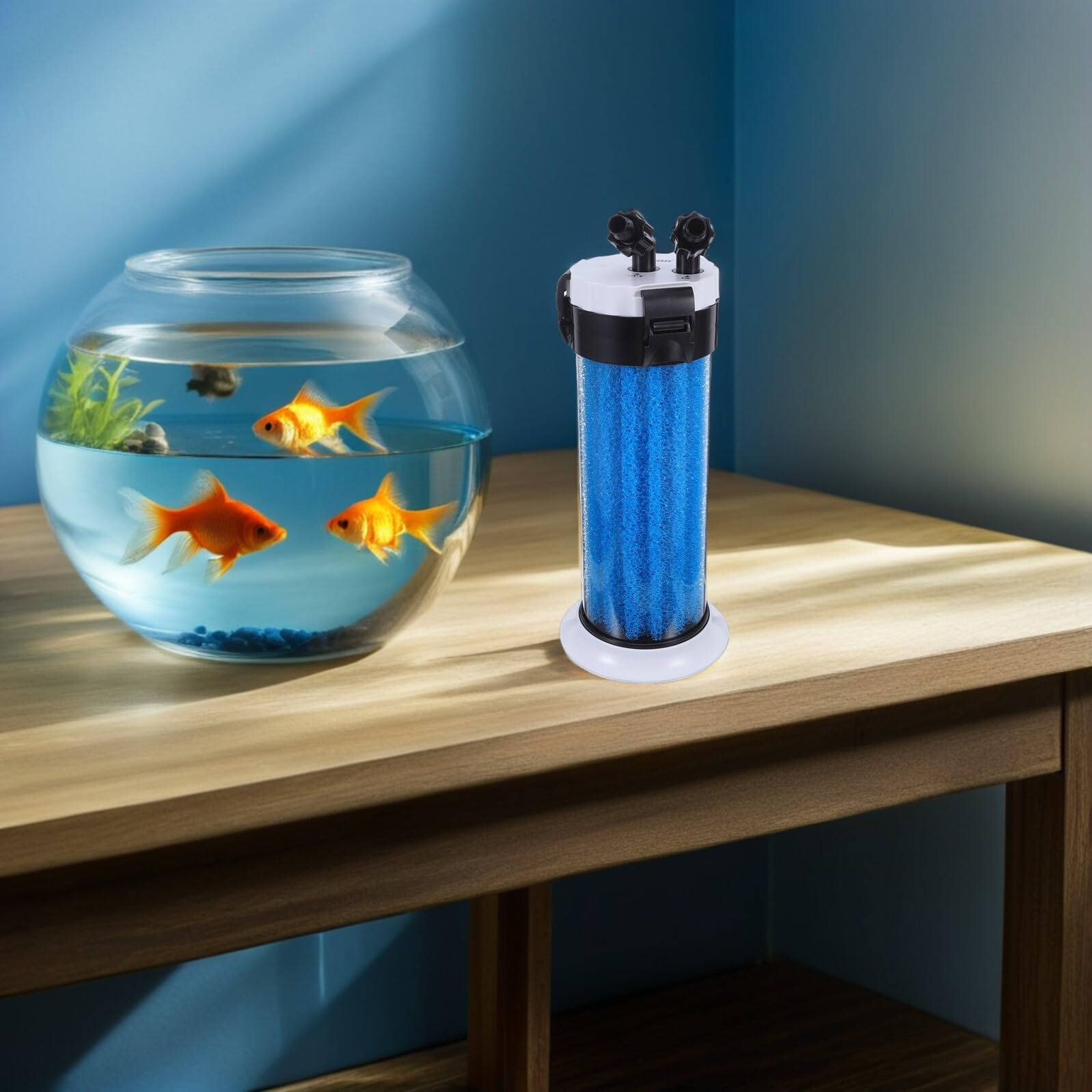 Abaodam Aquarium Kanisterfilter Extern Leise mit Wasserpumpe Filter für Aquarien und Schildkrötenbecken Geräuscharmer Außenfilter mit Einfacher Reinigung und Verbesserter